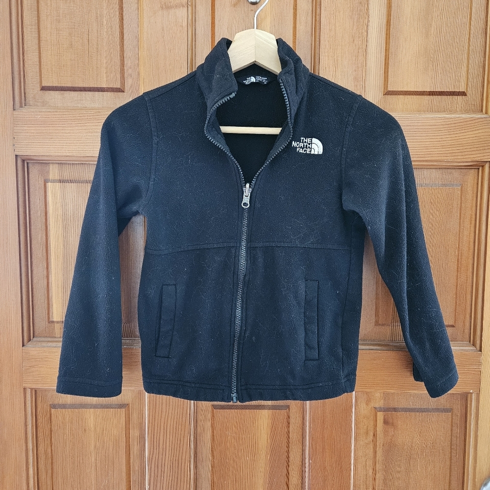 The North Face Black Youth Fleece Zip Front Jacket Size Small 6 7